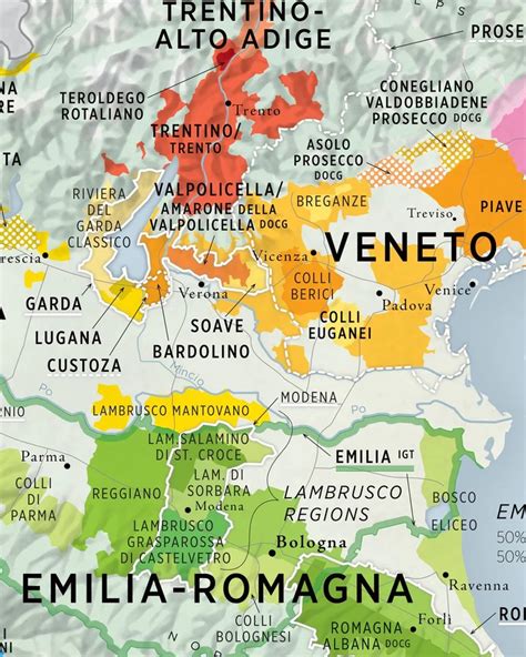 New wine map of Italy