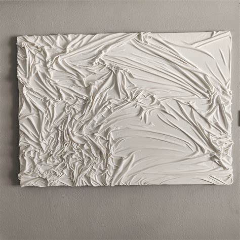 Original White Fabric Textured Abstract Canvas Painting - Etsy UK