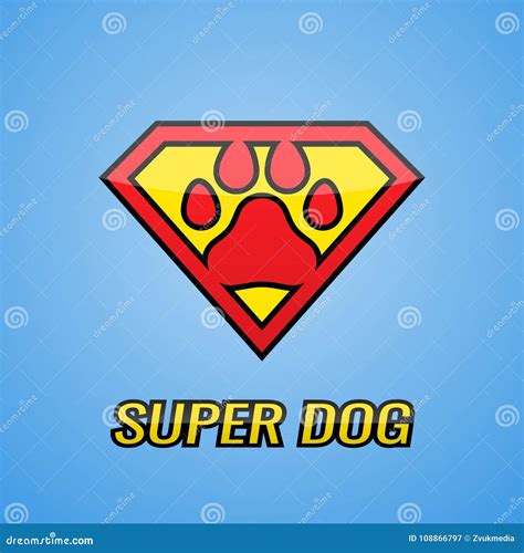 Logo Super Hero Dog stock vector. Illustration of logotype - 108866797