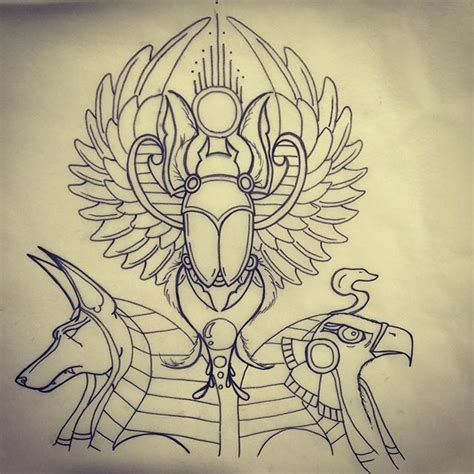 Escarabajo egipcio tatuaje, Dibujos de diseño de tatuajes, Cómo dibujar ...