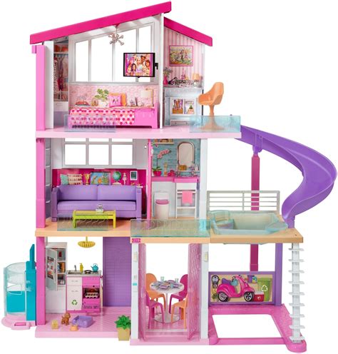 Buy Barbie Dreamhouse Dollhouse with Pool, Slide and Elevator, Plus ...