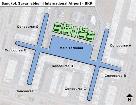 Bangkok Suvarnabhumi BKK Airport Terminal Map