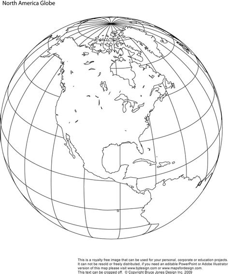 North America printable globe, perfect for a school or craft project ...