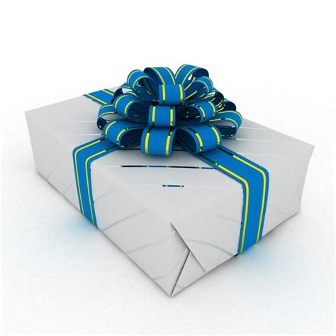 3d model wrapped gift box