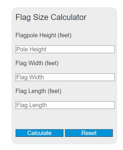 Flag Size Calculator - Calculator Academy