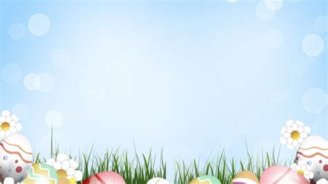 Easter Eggs Green Green Grassland Easter Festival Beautiful Powerpoint ...