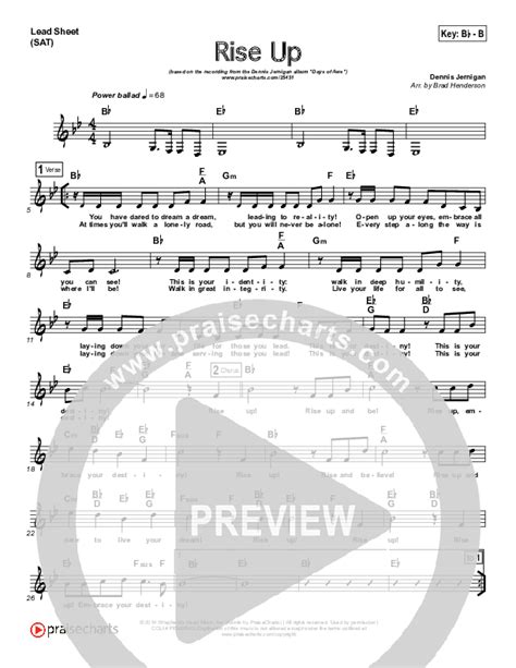 Rise Up Sheet Music PDF (Dennis Jernigan) - PraiseCharts