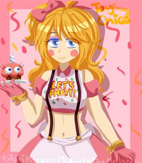 Toy Chica- redesign human- Fnaf FanArt by AdriKoneko-Mizuiro.deviantart ...