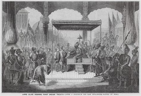 Lord Clive Signing the first Indian Treaty, 1765 stock image | Look and ...