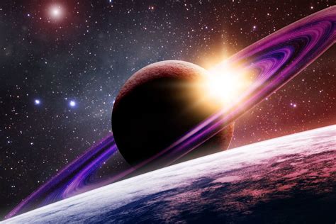 Outer Space Themed Wallpaper Murals - Hovia | Space art, Planets, Saturn