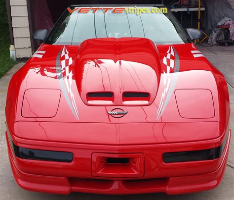 C4 Corvette Super Hood Spear Stripes - VetteStripes.com