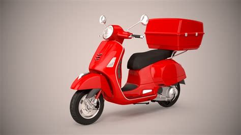 3D pizza delivery scooter - TurboSquid 1567508