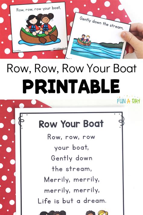 Row Row Row Your Boat Printable Poem - Fun-A-Day!