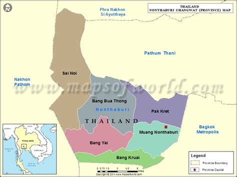 Nonthaburi Map | Map of Nonthaburi Province, Thailand