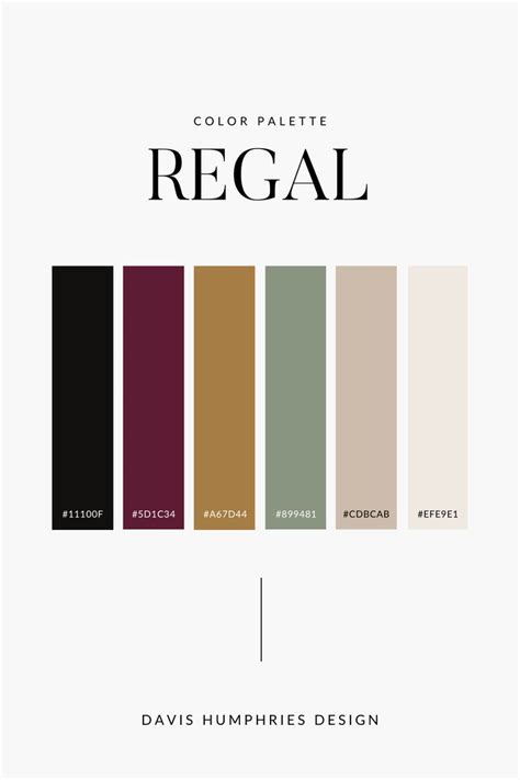 Regal Color Palette | Black Burgundy Gold Sage Taupe | Website color ...