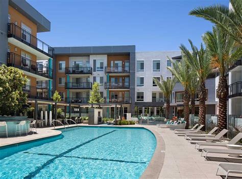 The pool at AMLI Uptown Orange in Orange, CA is immaculately landscaped ...