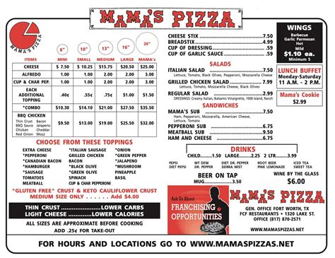 Mama's Pizza Williamston, NC Menu (Updated: July 2024)