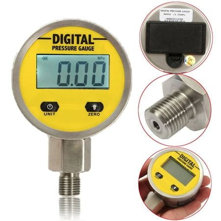 Digital Hydraulic Pressure Gauge 0-250BAR / 3600PSI NPT1/4" - Base ...