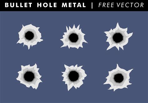 Bullet Hole Metal Free Vector - Download Free Vector Art, Stock ...