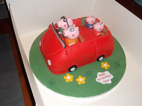 Peppa Pig Car Cake - CakeCentral.com