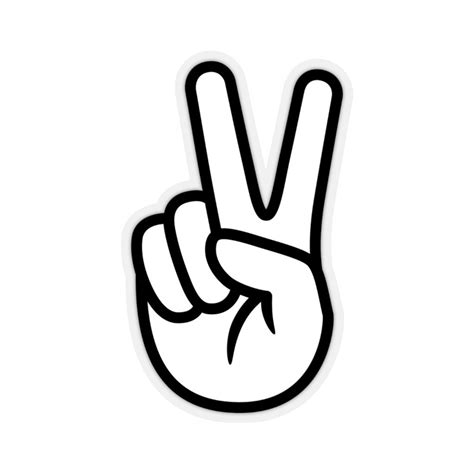 Hand Peace Sign Sticker, V Sign Hand Gesture Sticker, Hand Victory Sign ...