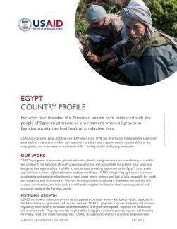 Our Work | Egypt | U.S. Agency for International Development