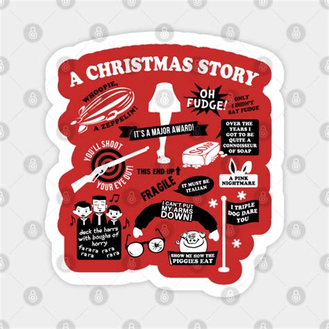 Christmas Story Quotes - A Christmas Story Movie - Sticker | TeePublic