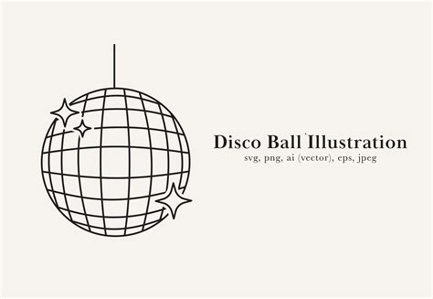 Disco Ball Clip Art Disco Ball Drawing Disco Ball Cutting - Etsy