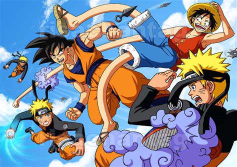 Goku vs Naruto Vs Luffy by zkybo9003 on DeviantArt