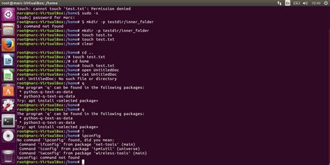 Basic Commands in Linux Terminal not working - Stack Overflow