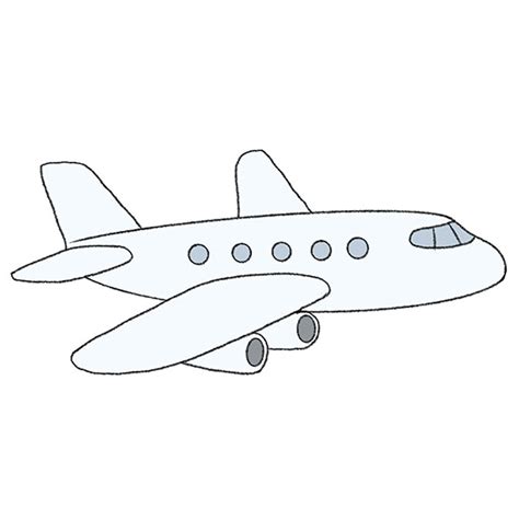 How to Draw an Easy Airplane - Easy Drawing Tutorial For Kids