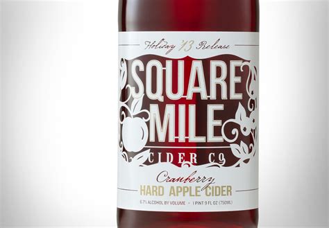 Square Mile Cider Co.'s Holiday Cranberry Cider on Packaging of the ...