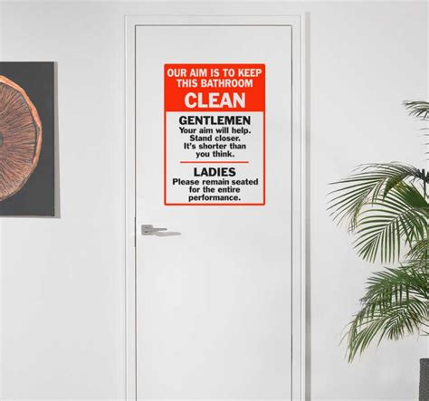 Bathroom Door Sticker - TenStickers