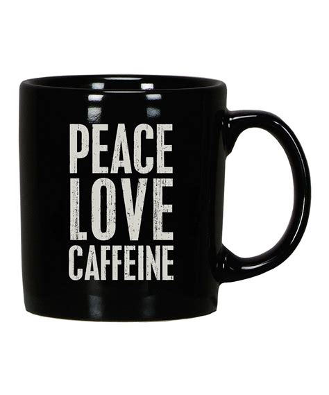 'Peace Love Caffeine' Mug | Mugs, I love coffee, Unique coffee mugs