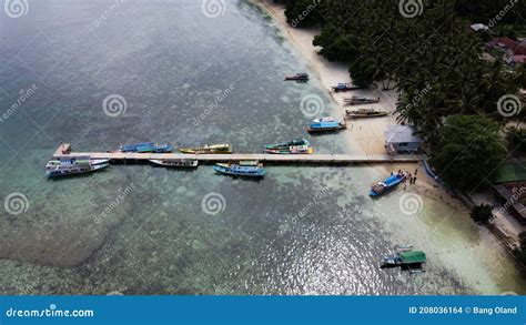 Pier With At Lampung Sea Pahawang Beach, Located Near The Sumatera City ...