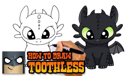 How to Draw Toothless | How to Train Your Dragon - YouTube