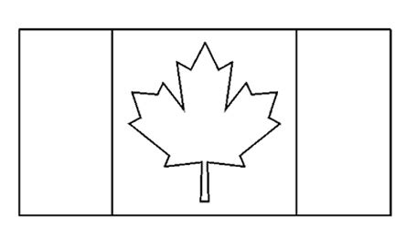 Canada Flag Red Outline