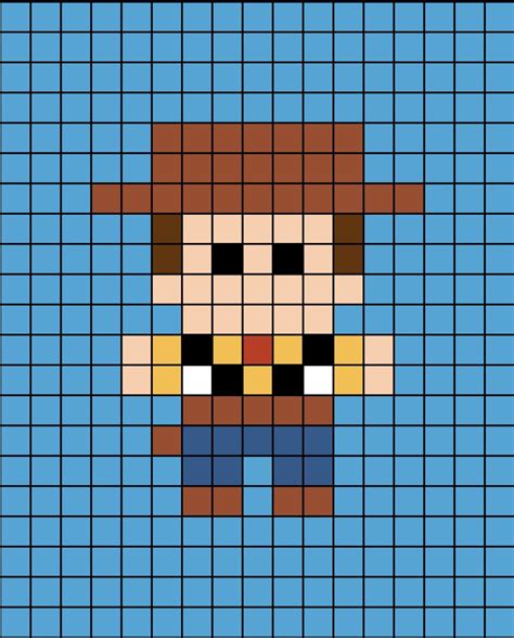 Woody (small) Pixel Art | Pixel art, Easy pixel art, Pixel art design