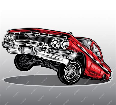 Premium Vector | Lowrider car vector