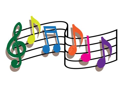 Colored Music Notes Black Background Wavy Vector, Black, Background ...