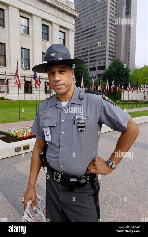 State Police Trooper officer for the State of Ohio OH Stock Photo - Alamy