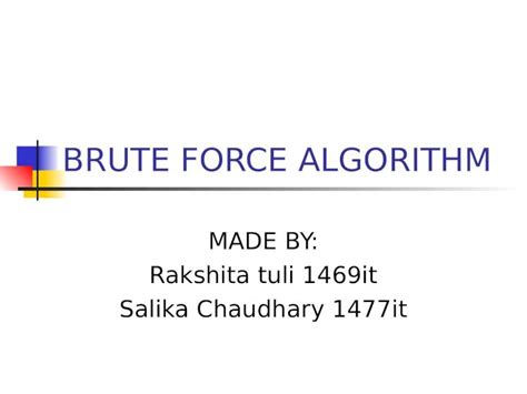 (PPT) Brute Force Algorithm - DOKUMEN.TIPS