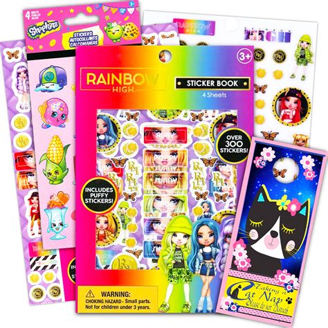 Buy Rainbow Studios, High Sticker Book Set for Girls - Bundle with Over ...