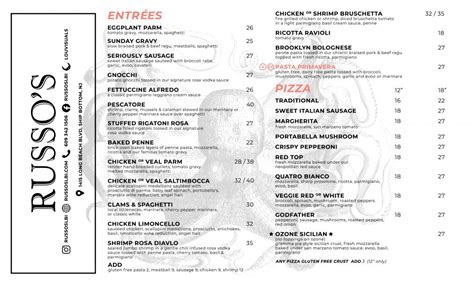 Menu – Russo's LBI