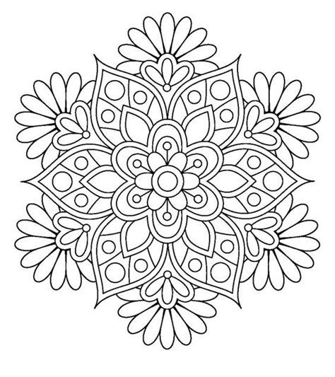 mandalas para colorear faciles y bonitas - Buscar con Google | Flores ...