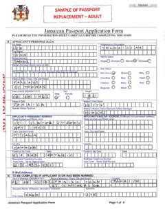 JAMAICA ADULT RENEWAL PASSPORT APPLICATION | Jamaican passport | PDF4PRO