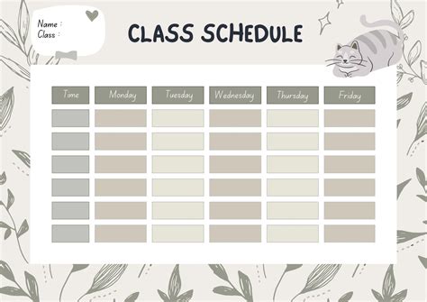 School Routine Format