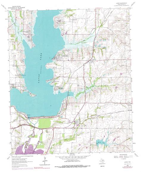 Lavon topographic map, TX - USGS Topo Quad 33096a4