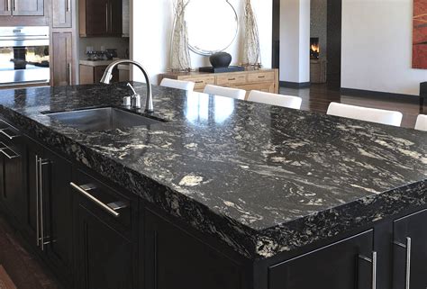 SenSa Orinoco Granite Black Kitchen Countertop Sample (4-in X 4-in ...