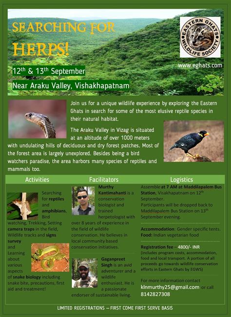 Eastern Ghats Wildlife Society: August 2015